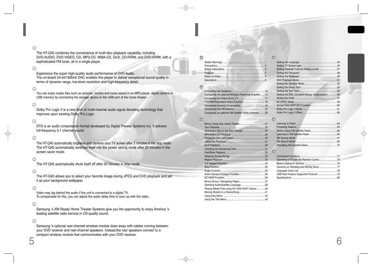 Samsung HT-Q45T-XAA User Manual | Page 4 / 42