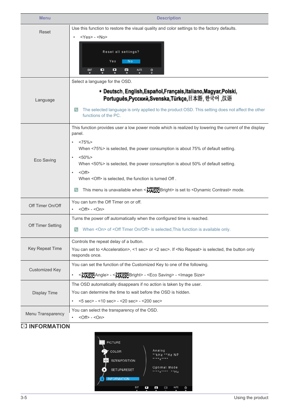 Information | Samsung LS22A300NS-ZM User Manual | Page 28 / 45