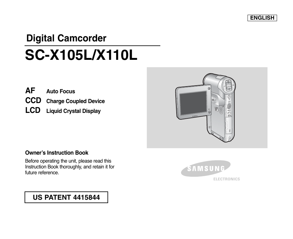 Samsung SC-X105L-XAA User Manual | 144 pages