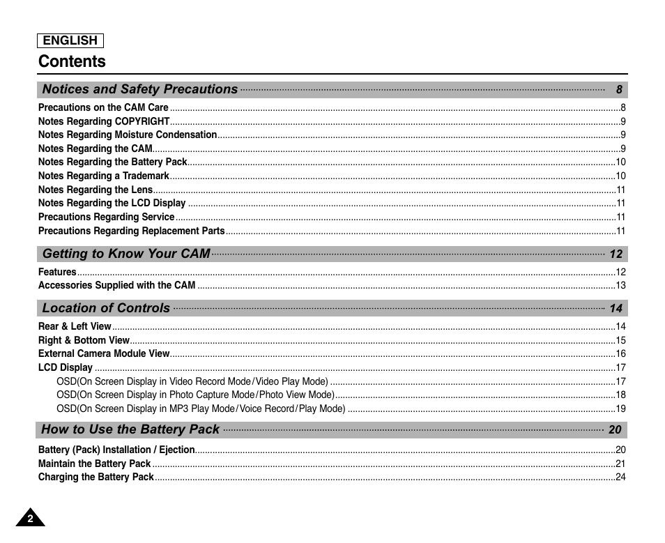 Samsung SC-X105L-XAA User Manual | Page 6 / 144