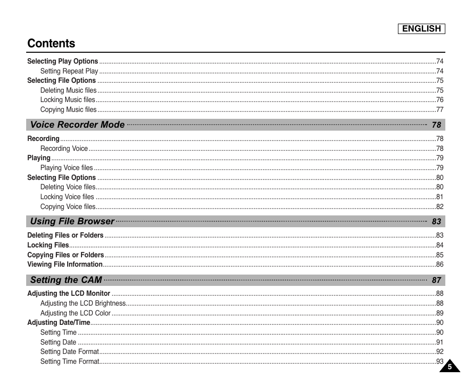 Samsung SC-X105L-XAA User Manual | Page 9 / 144