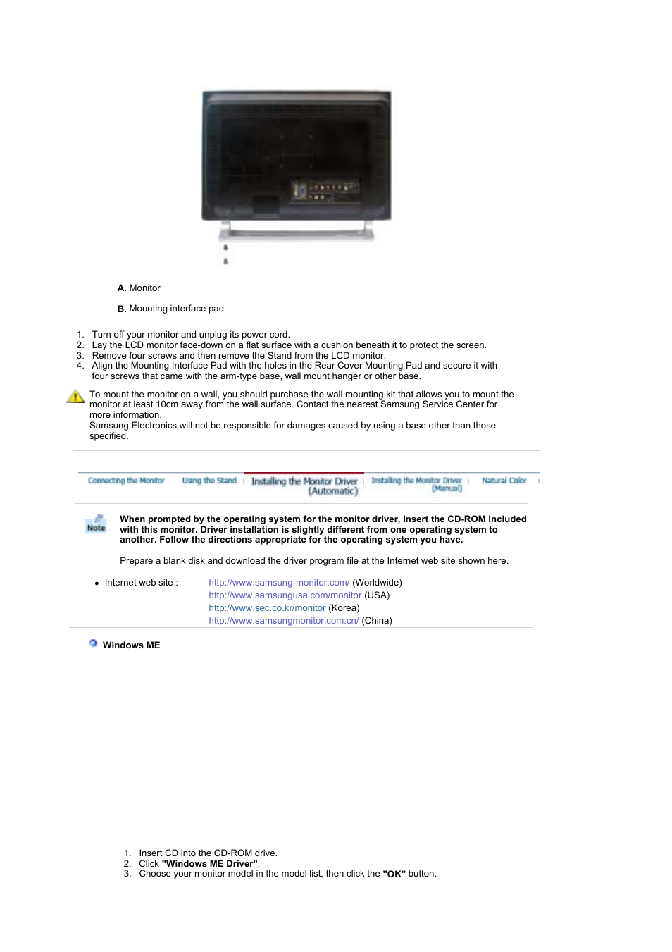 Installing the monitor driver(auto) | Samsung LS17MHFSSU-XAZ User Manual | Page 21 / 71
