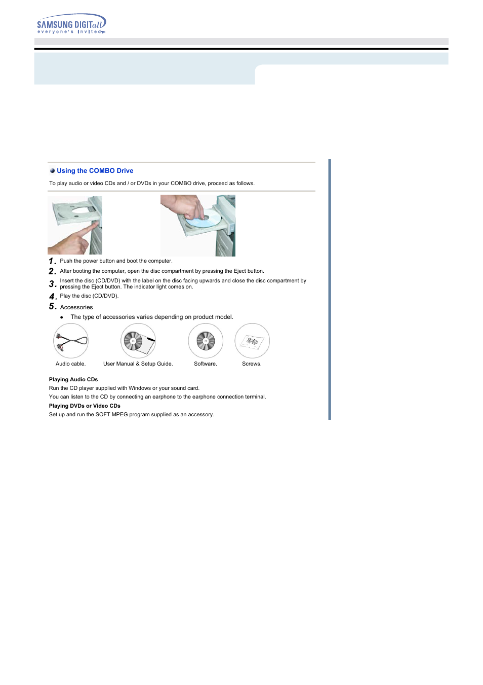 Using the drive | Samsung SM-352BENB User Manual | Page 14 / 22