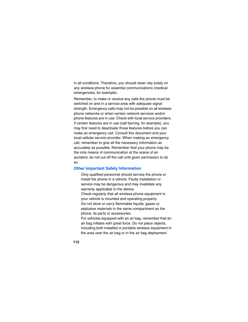 Other important safety information | Samsung SCH-I600MSAXAR User Manual | Page 120 / 132