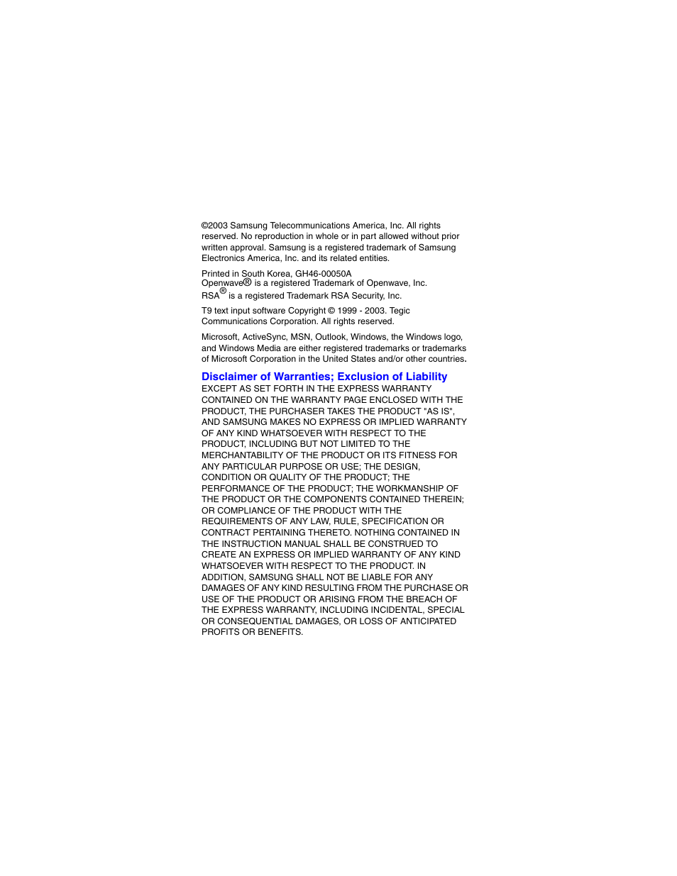 Samsung SCH-I600MSAXAR User Manual | Page 3 / 132