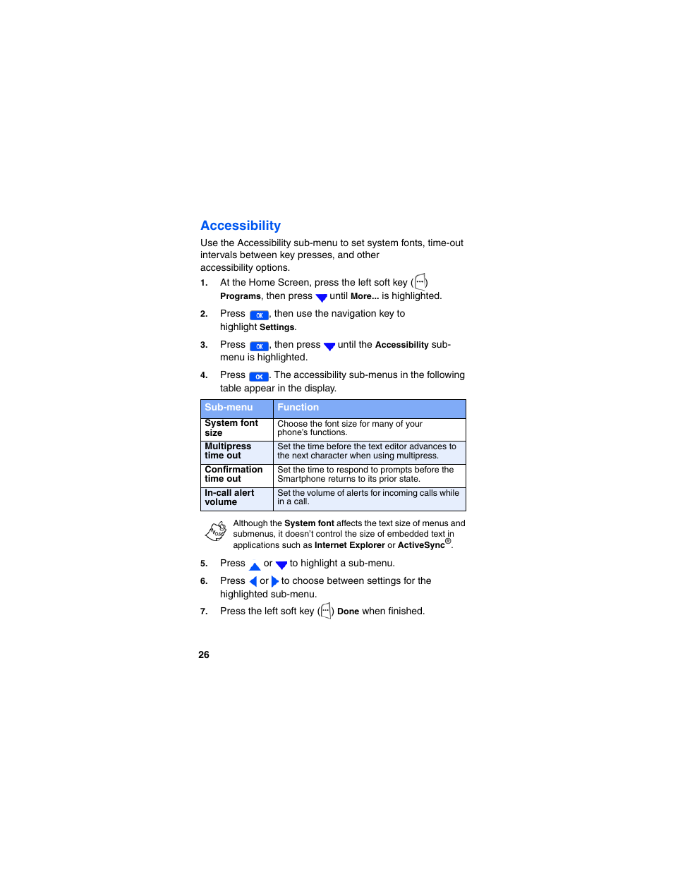 Accessibility | Samsung SCH-I600MSAXAR User Manual | Page 34 / 132