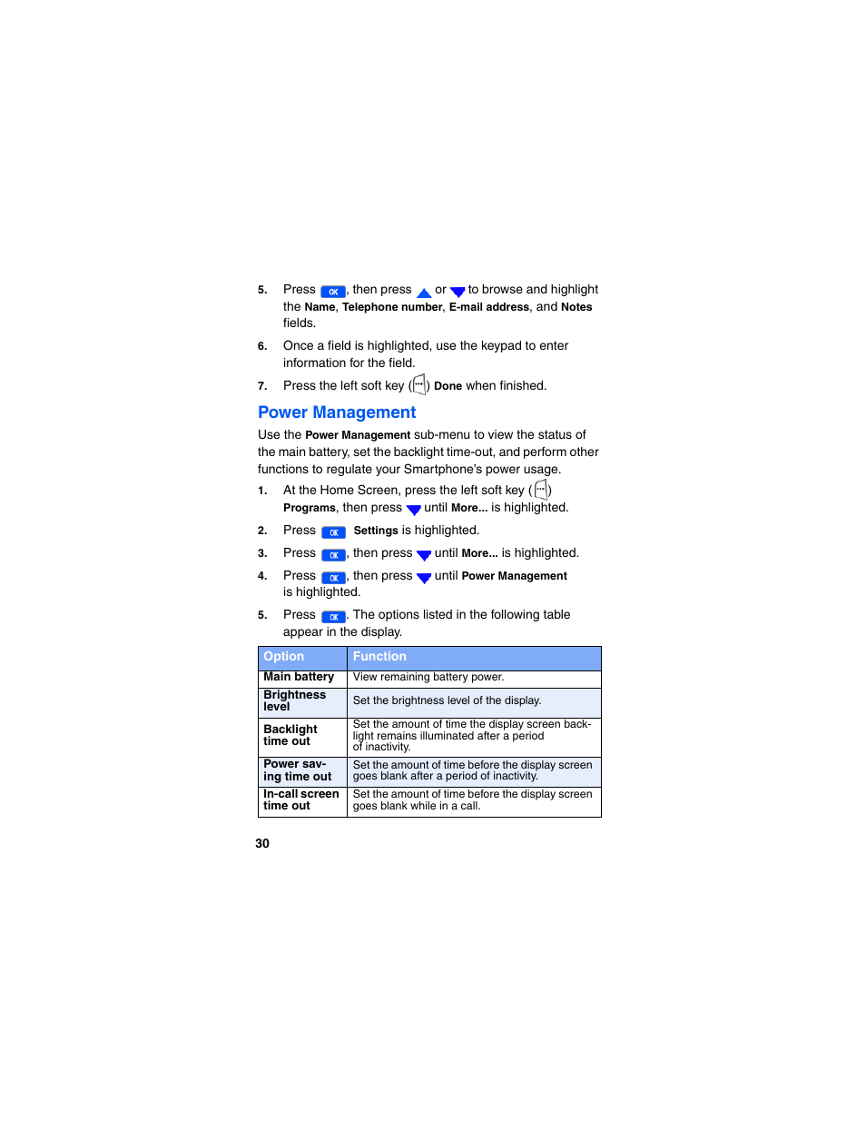Power management | Samsung SCH-I600MSAXAR User Manual | Page 38 / 132