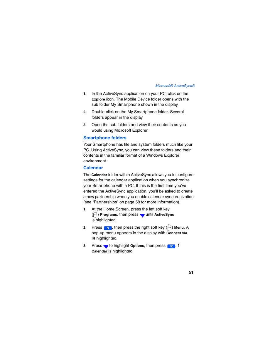 Smartphone folders, Calendar | Samsung SCH-I600MSAXAR User Manual | Page 59 / 132