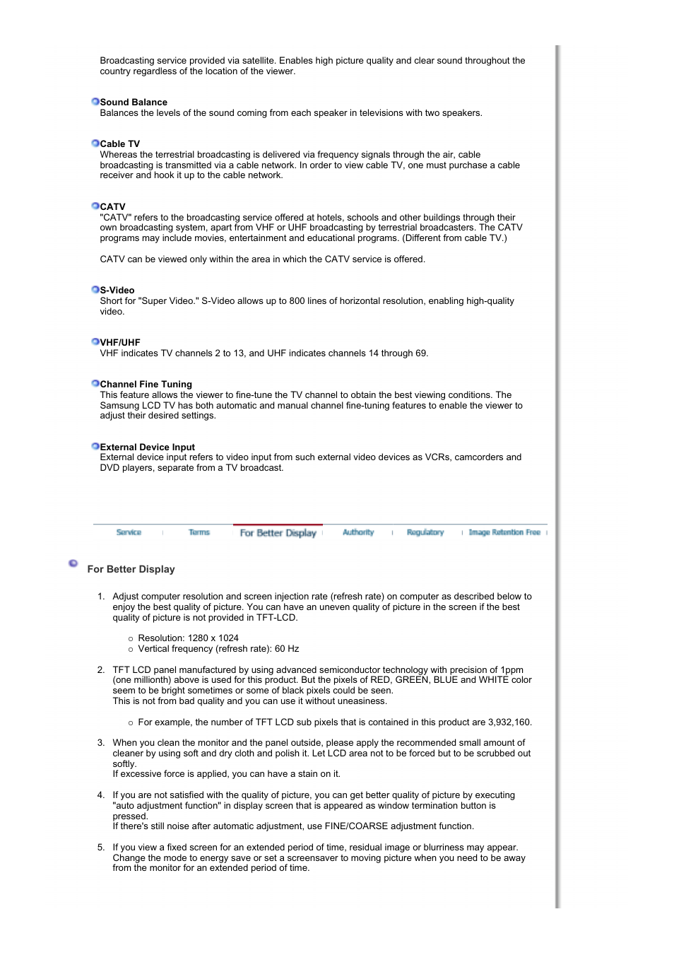 For better display | Samsung RT19FSSS User Manual | Page 52 / 61