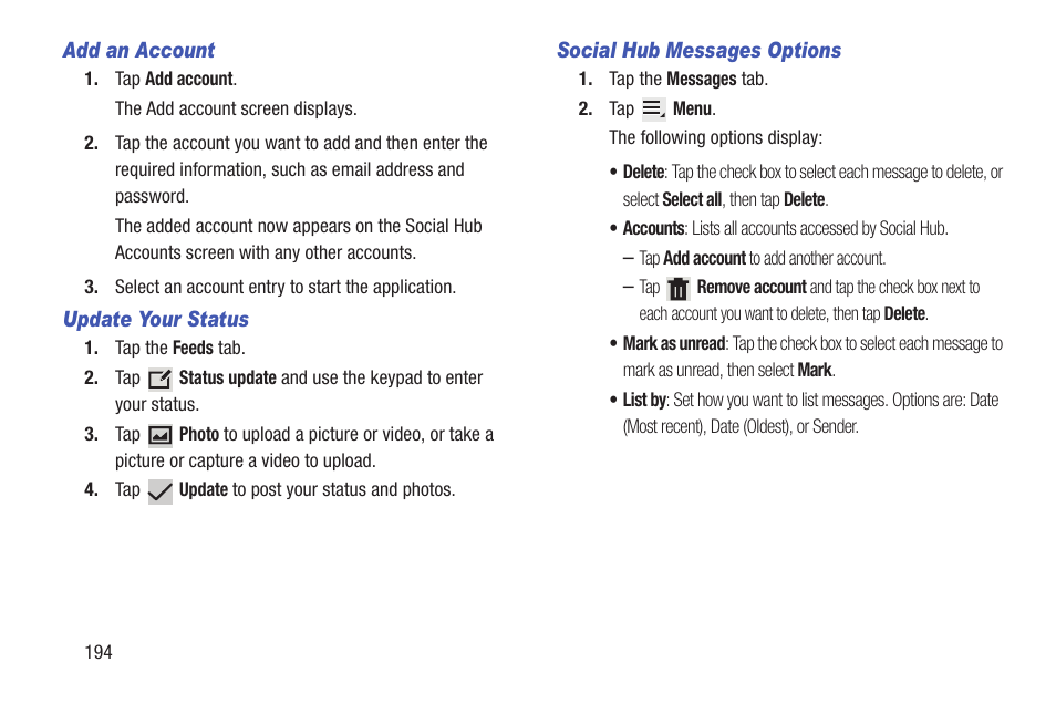 Samsung SGH-T859UWBTMB User Manual | Page 198 / 301