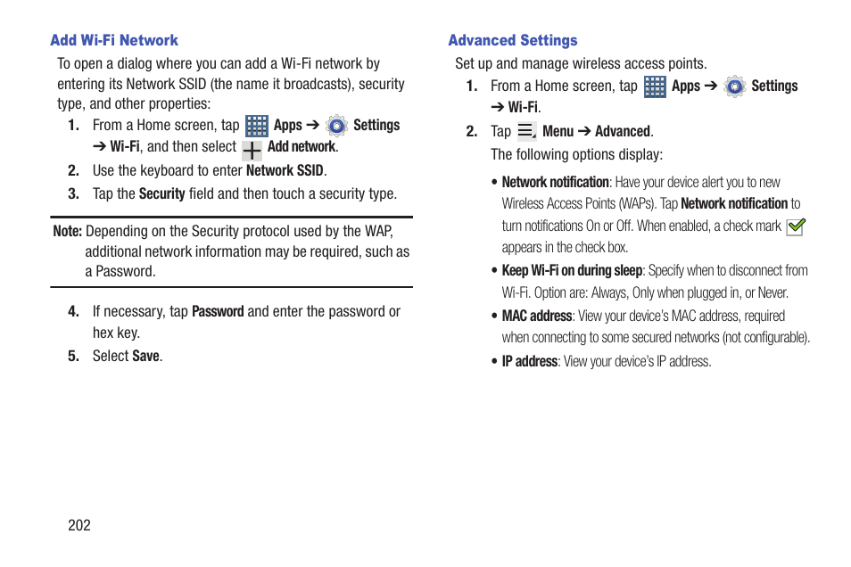 Samsung SGH-T859UWBTMB User Manual | Page 206 / 301