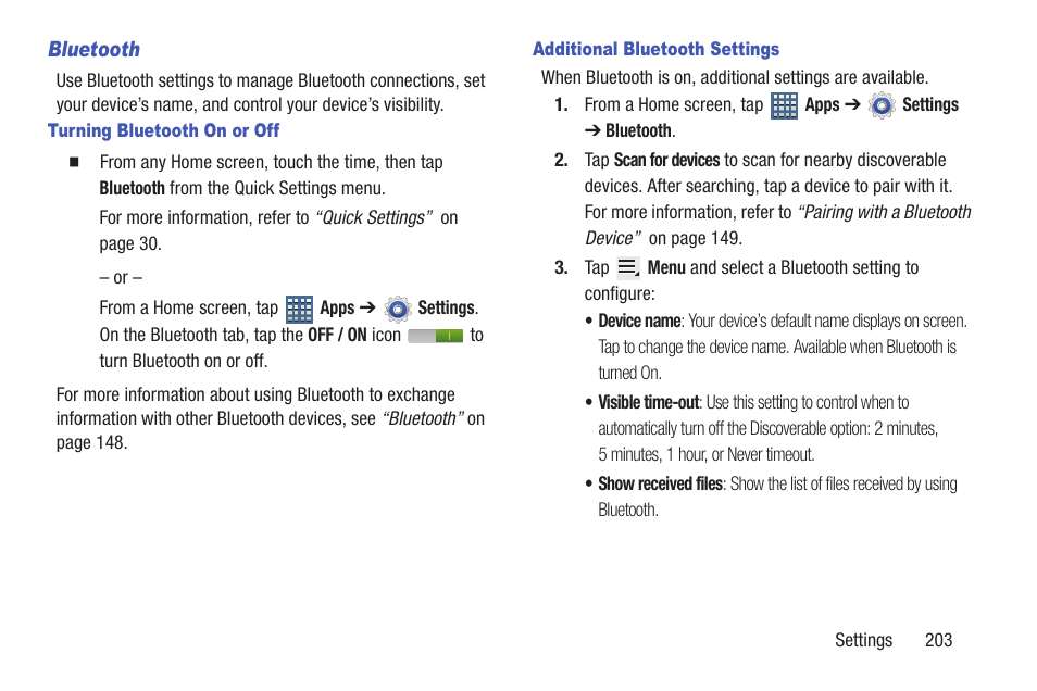 Samsung SGH-T859UWBTMB User Manual | Page 207 / 301