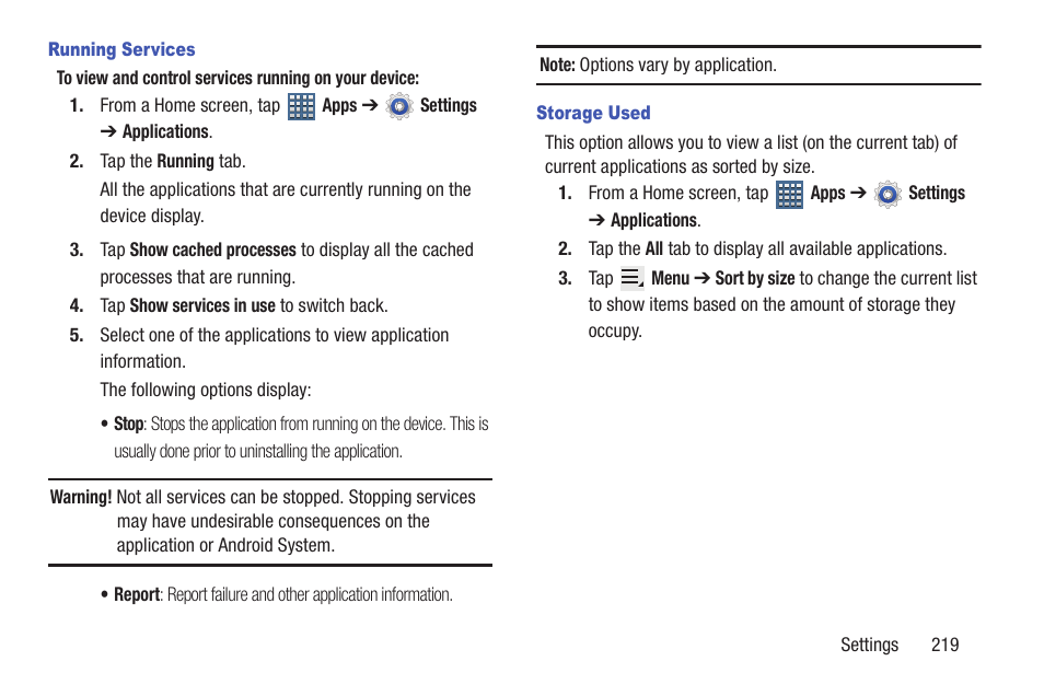 Samsung SGH-T859UWBTMB User Manual | Page 223 / 301