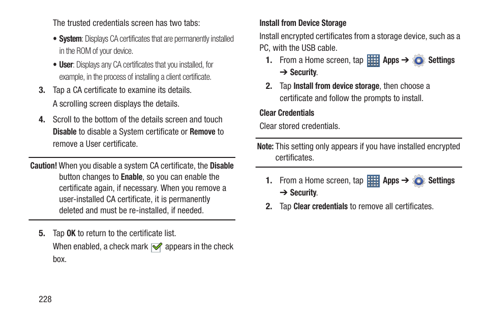 Samsung SGH-T859UWBTMB User Manual | Page 232 / 301