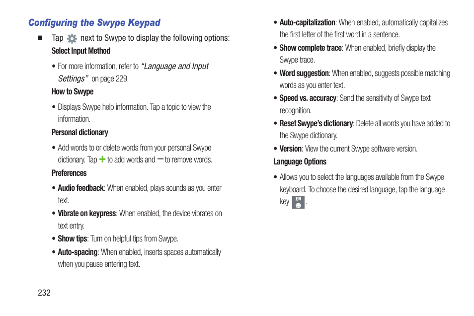 Samsung SGH-T859UWBTMB User Manual | Page 236 / 301