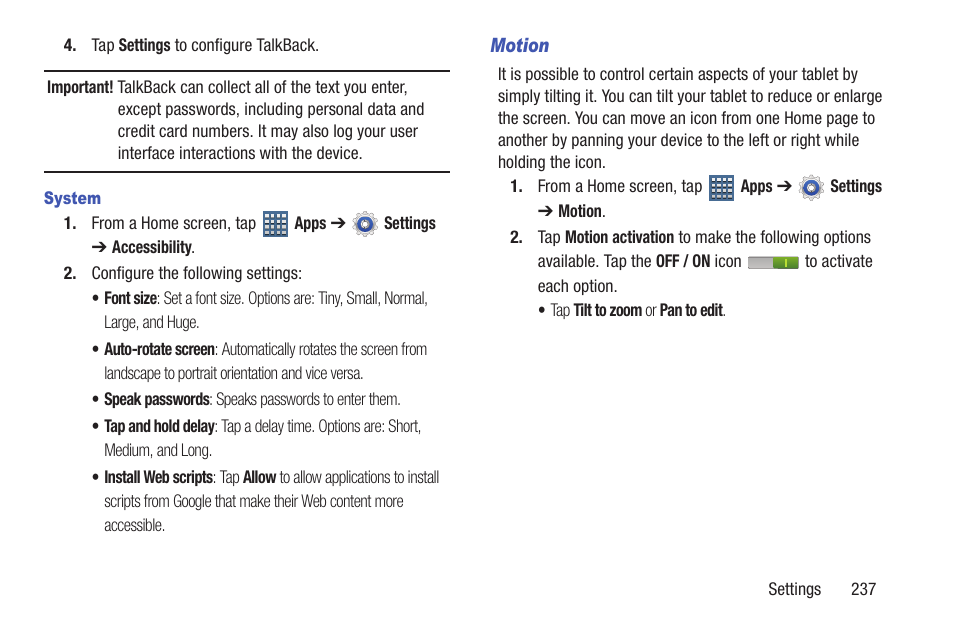 Ttings. for more information | Samsung SGH-T859UWBTMB User Manual | Page 241 / 301