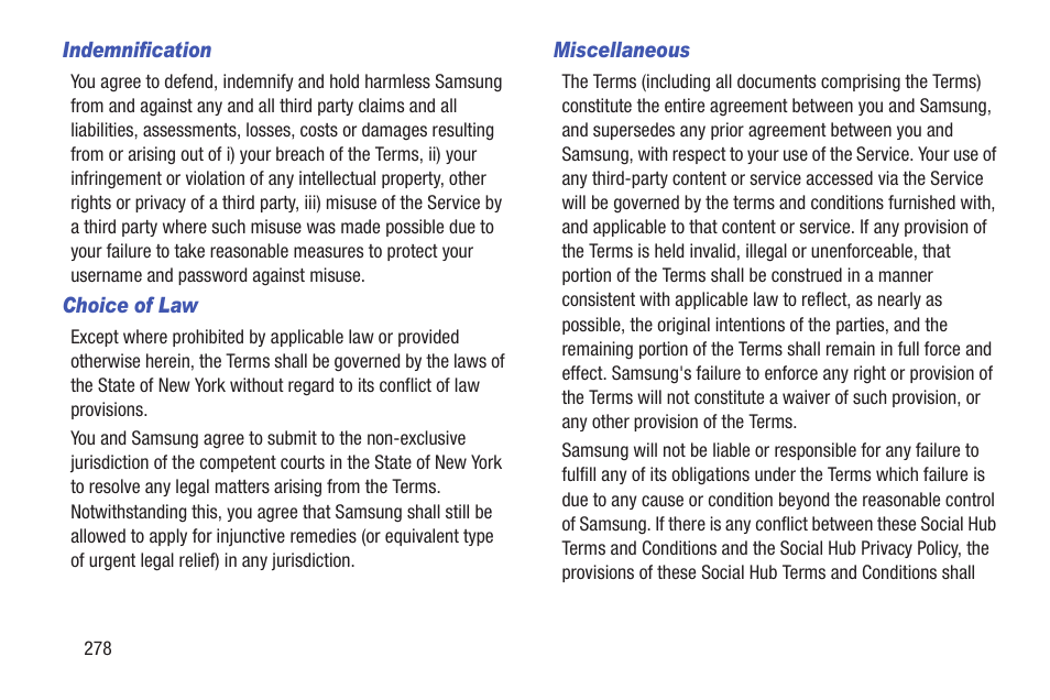 Samsung SGH-T859UWBTMB User Manual | Page 282 / 301