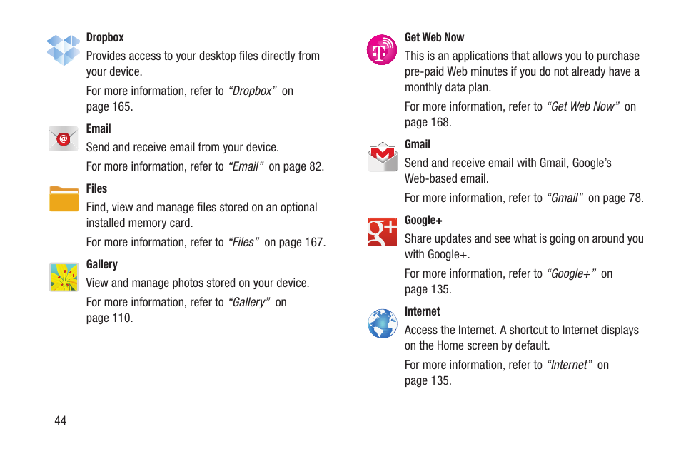 Samsung SGH-T859UWBTMB User Manual | Page 48 / 301