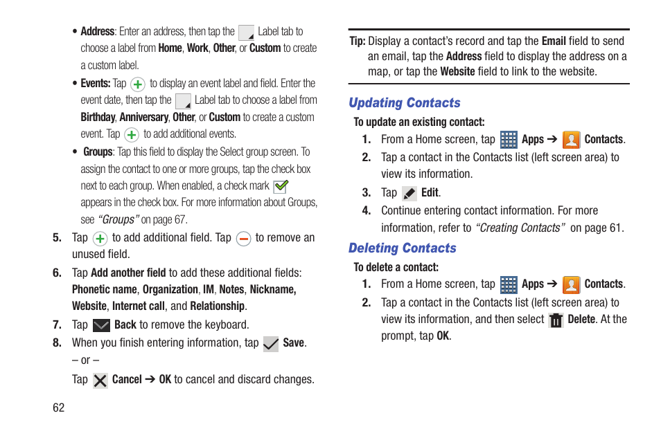 Samsung SGH-T859UWBTMB User Manual | Page 66 / 301