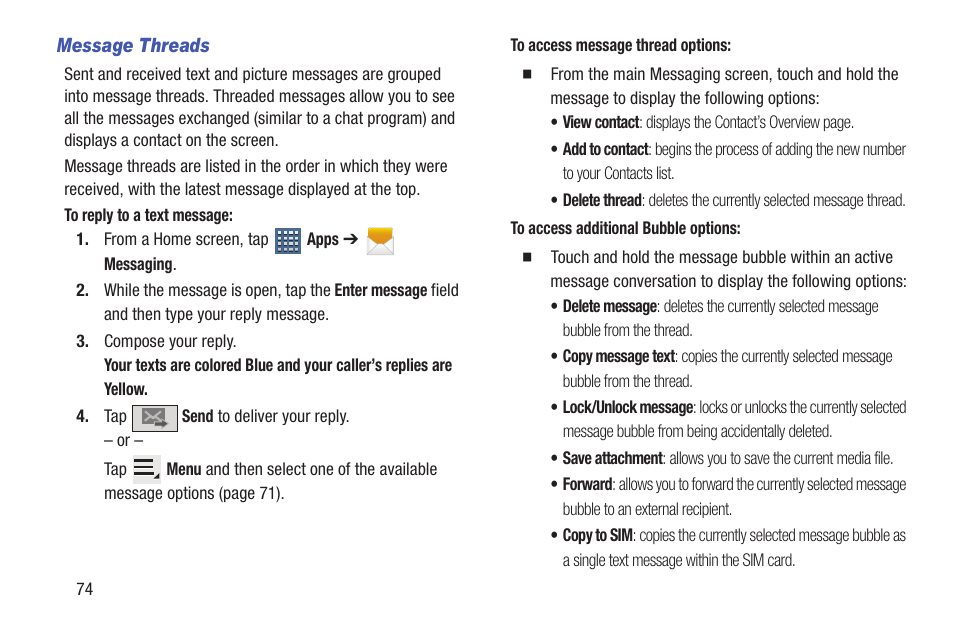 Samsung SGH-T859UWBTMB User Manual | Page 78 / 301