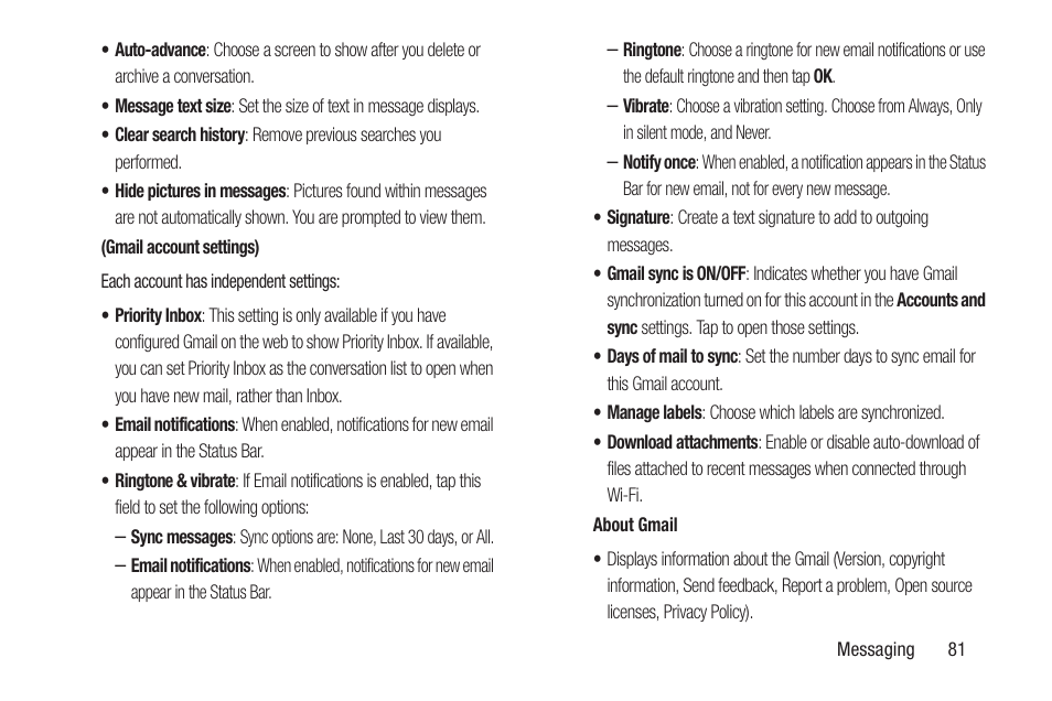 Samsung SGH-T859UWBTMB User Manual | Page 85 / 301