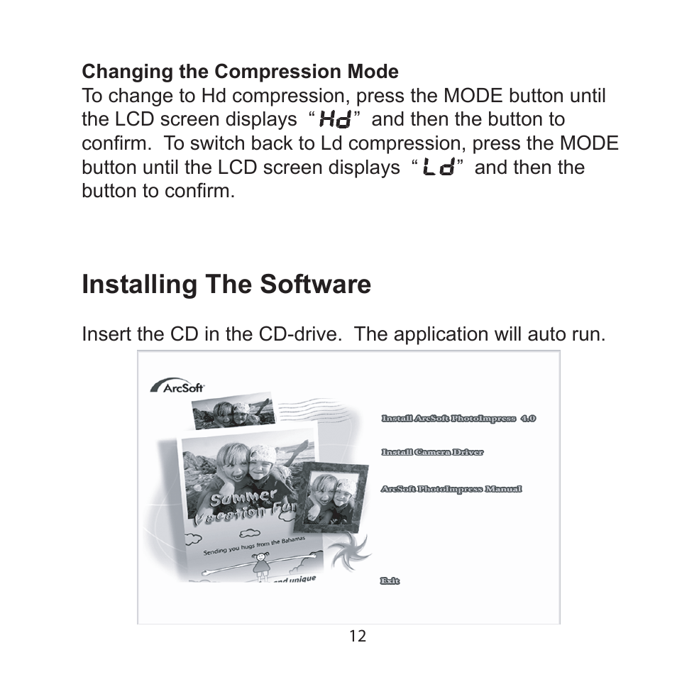 Installing the software | Argus Camera Argus DCM-099 User Manual | Page 12 / 18