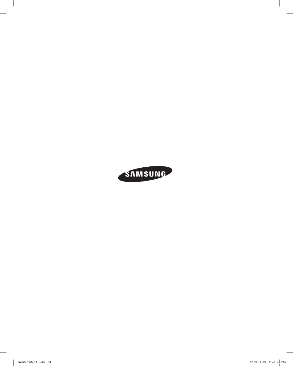 Samsung RF217ABRS-XAA User Manual | Page 34 / 34