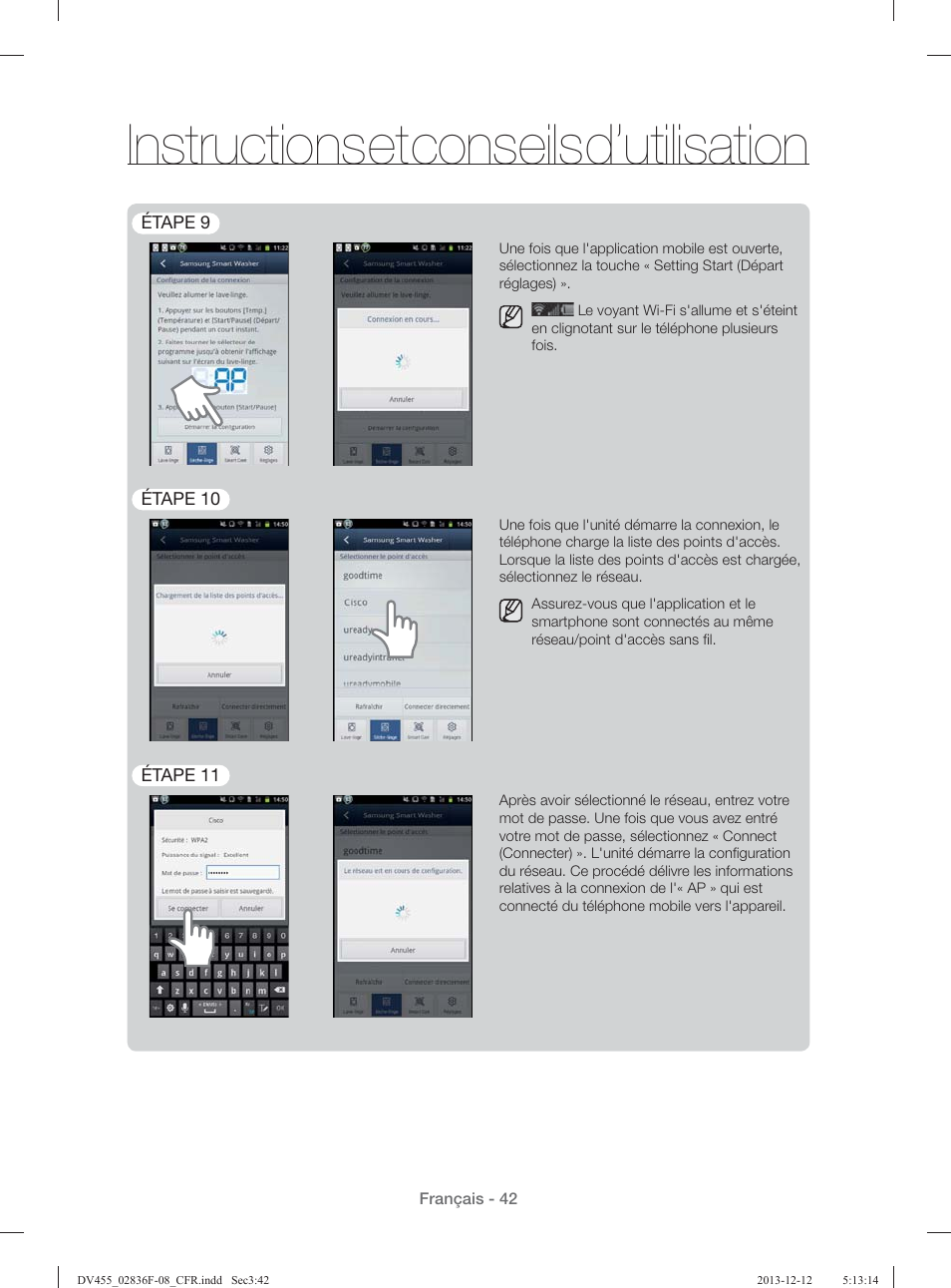 Instructions et conseils d’utilisation | Samsung DV455GVGSWR-AA User Manual | Page 134 / 276