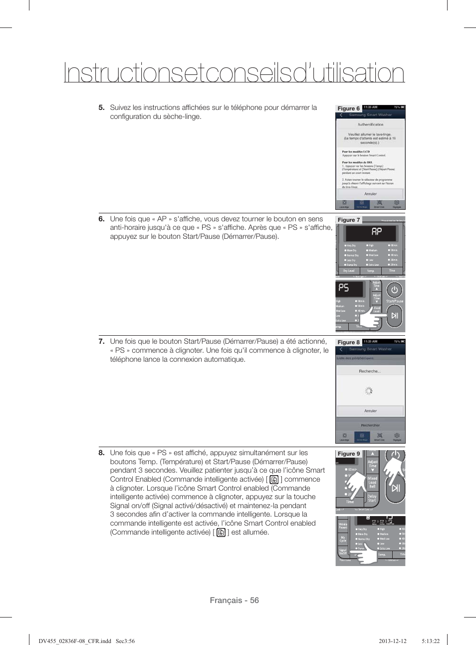 Instructions et conseils d’utilisation | Samsung DV455GVGSWR-AA User Manual | Page 148 / 276