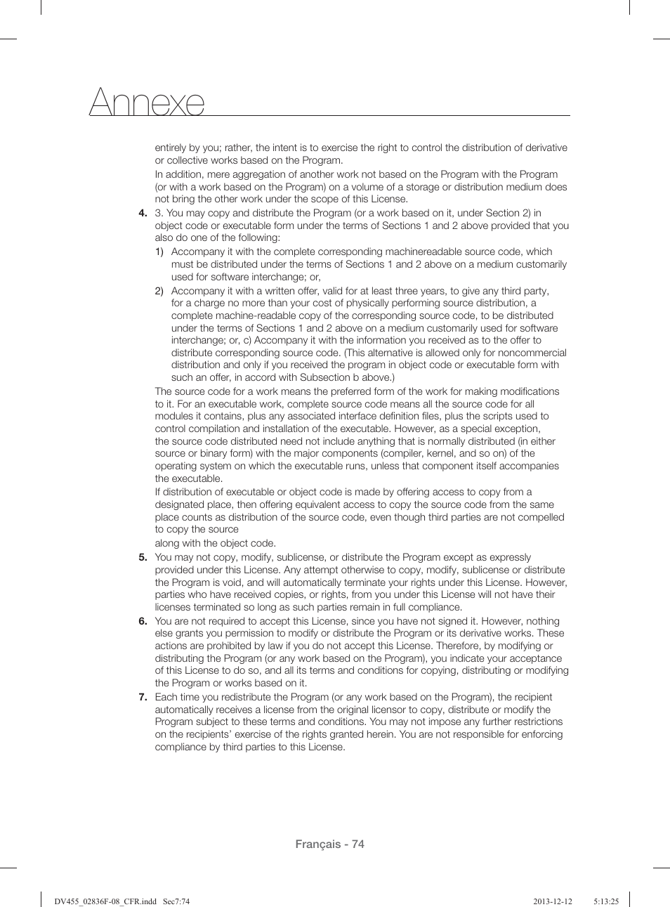 Annexe | Samsung DV455GVGSWR-AA User Manual | Page 166 / 276