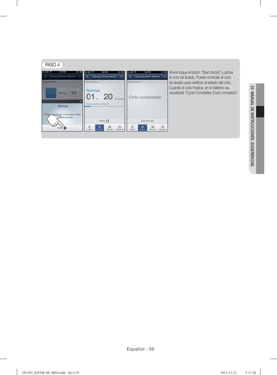 Paso 4 | Samsung DV455GVGSWR-AA User Manual | Page 243 / 276