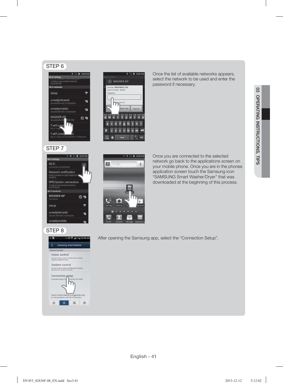Samsung DV455GVGSWR-AA User Manual | Page 41 / 276