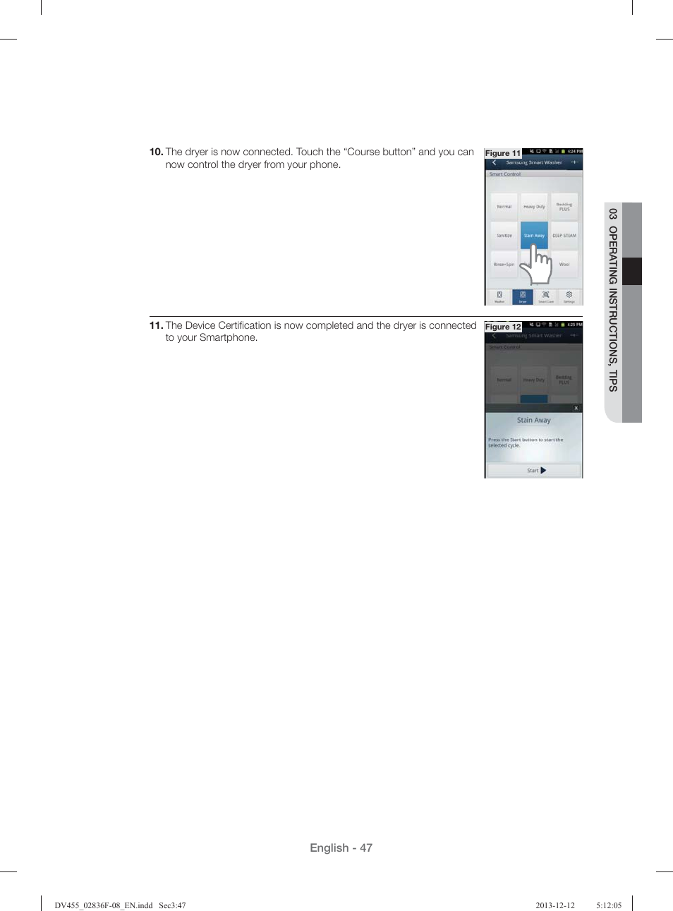 Samsung DV455GVGSWR-AA User Manual | Page 47 / 276