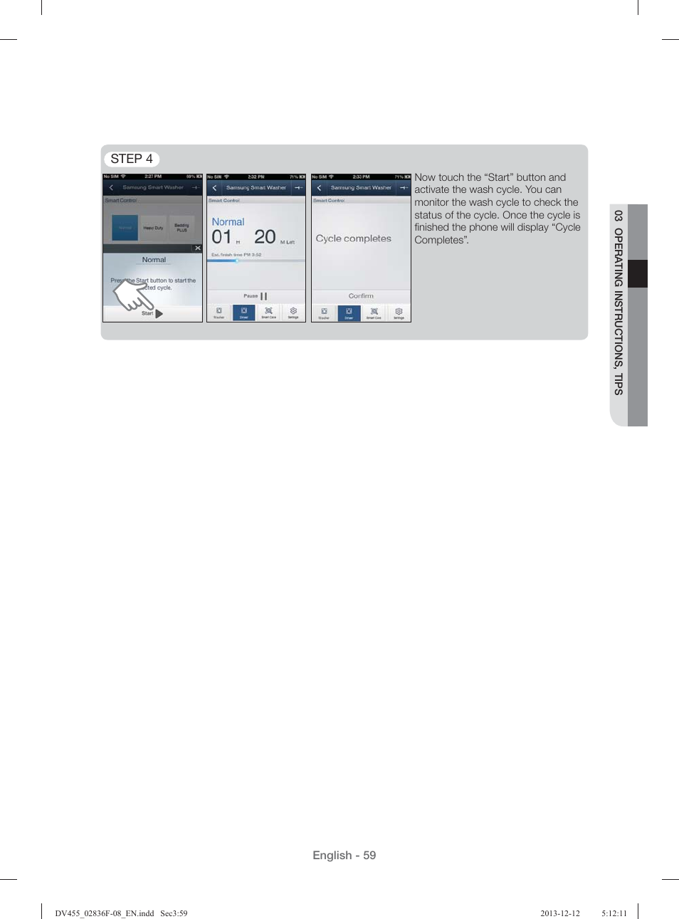 Step 4 | Samsung DV455GVGSWR-AA User Manual | Page 59 / 276