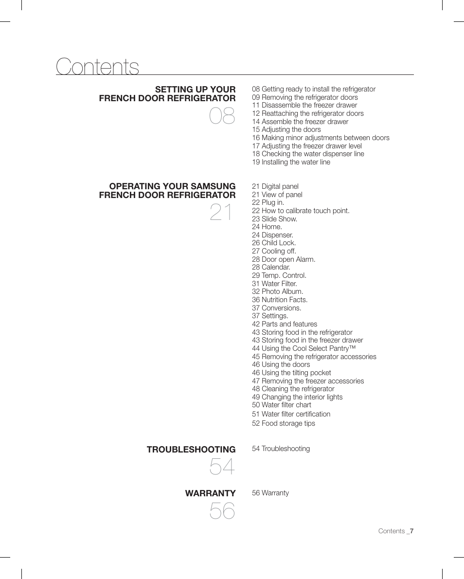 Samsung RFG299AARS-XAA User Manual | Page 7 / 58