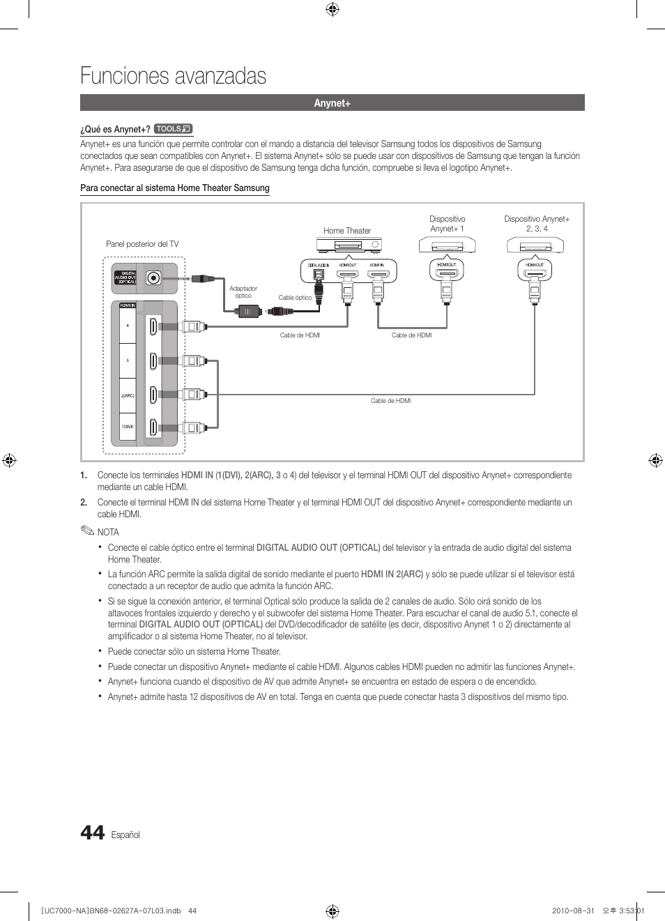 Funciones avanzadas | Samsung UN46C7000WFXZA User Manual | Page 110 / 200