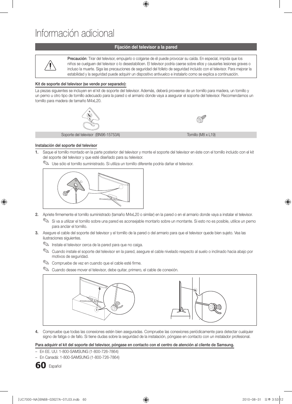 Información adicional | Samsung UN46C7000WFXZA User Manual | Page 126 / 200