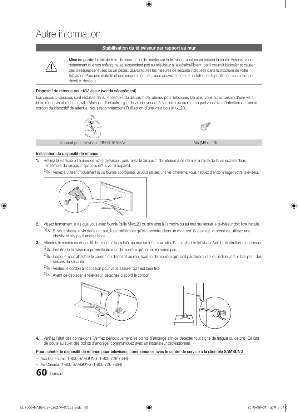 Autre information | Samsung UN46C7000WFXZA User Manual | Page 192 / 200