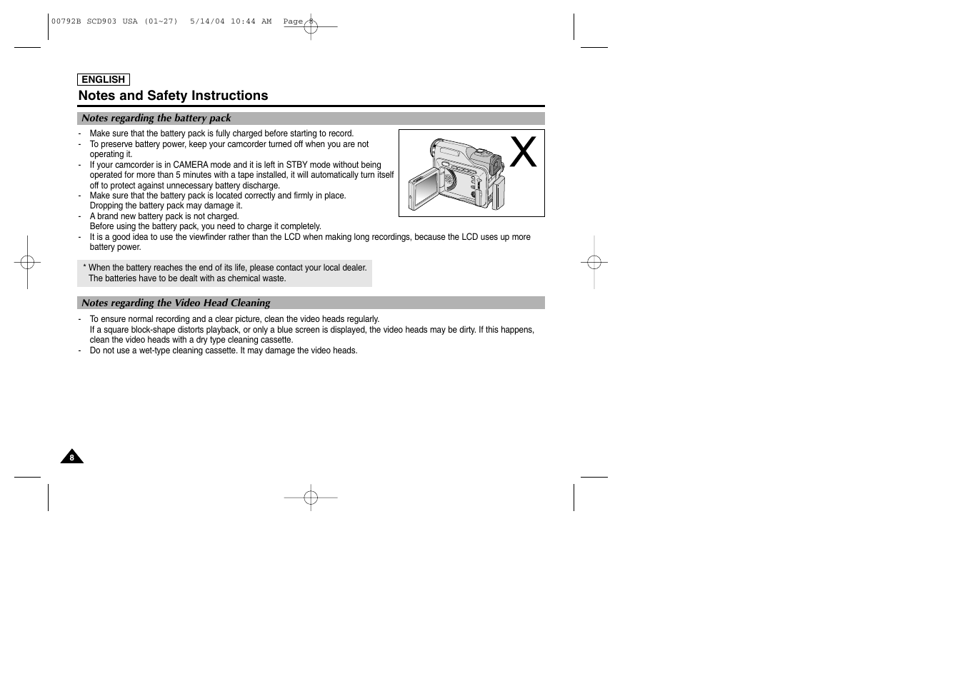 Samsung SC-D903-XAC User Manual | Page 12 / 114