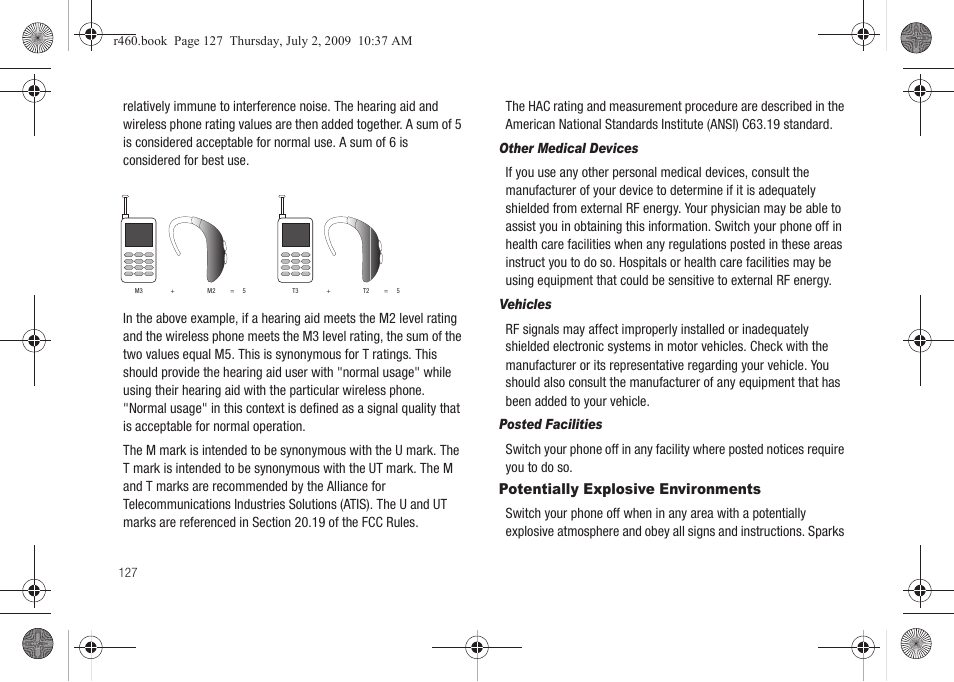 Potentially explosive environments | Samsung SCH-R460NBAXAR User Manual | Page 130 / 148