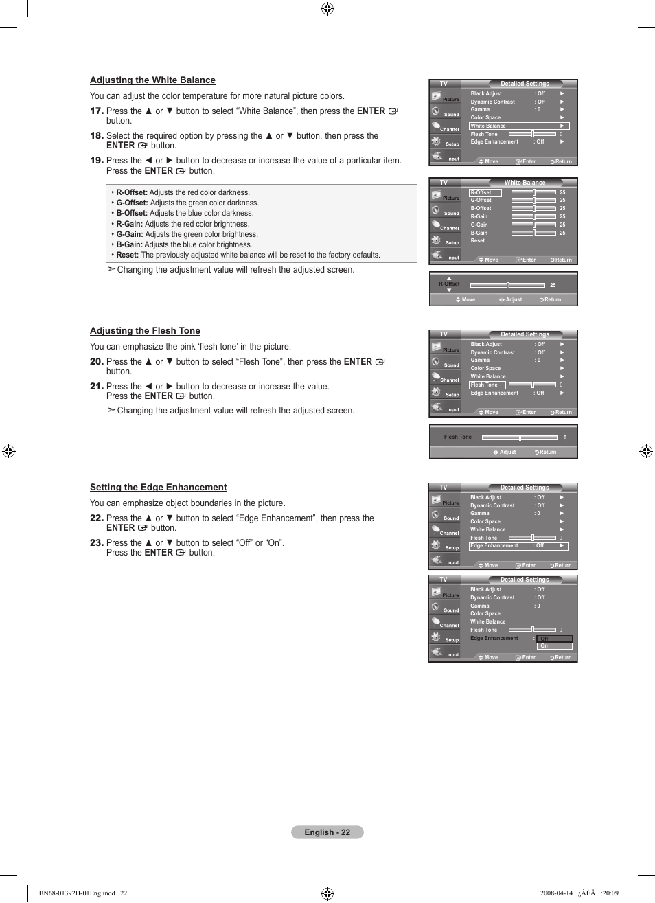 Samsung LN32A540P2DXZA User Manual | Page 24 / 137