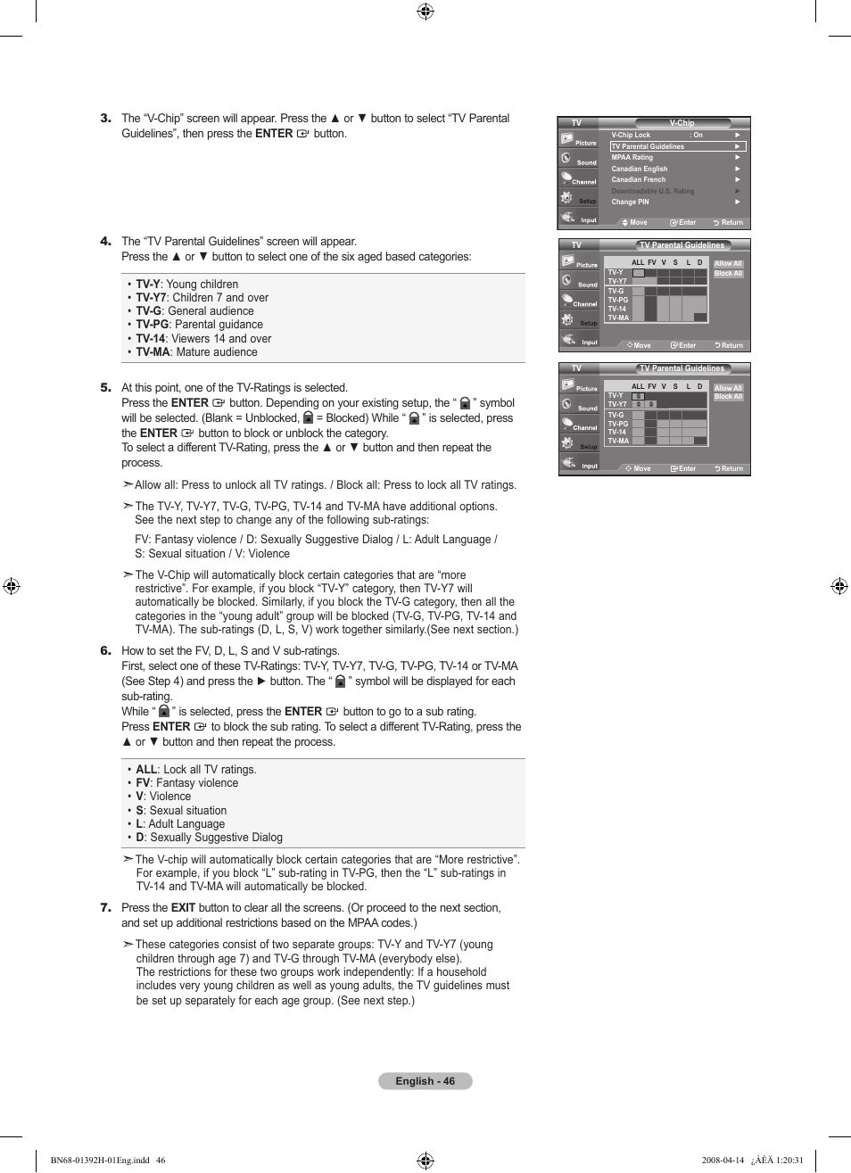 Samsung LN32A540P2DXZA User Manual | Page 48 / 137