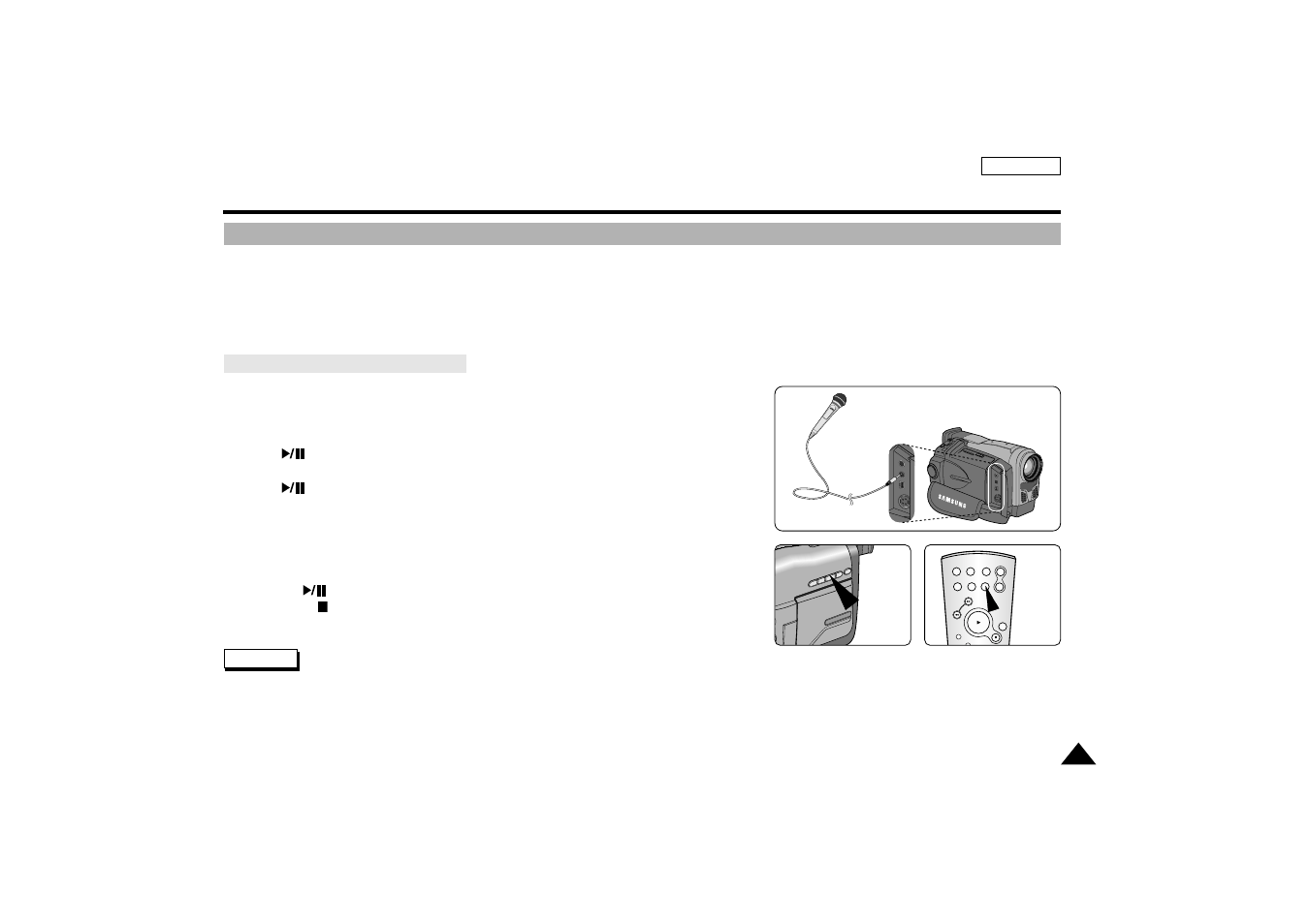 Advanced recording, Audio dubbing (scd70 only) | Samsung SC-D67-XAA User Manual | Page 61 / 82