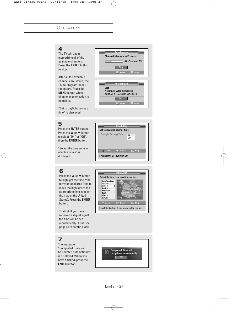 Samsung TXR2779HKX-XAA User Manual | Page 27 / 80