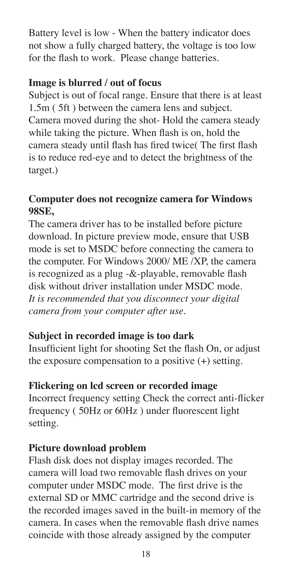 Argus Camera ARGUS QC-3195B User Manual | Page 18 / 20