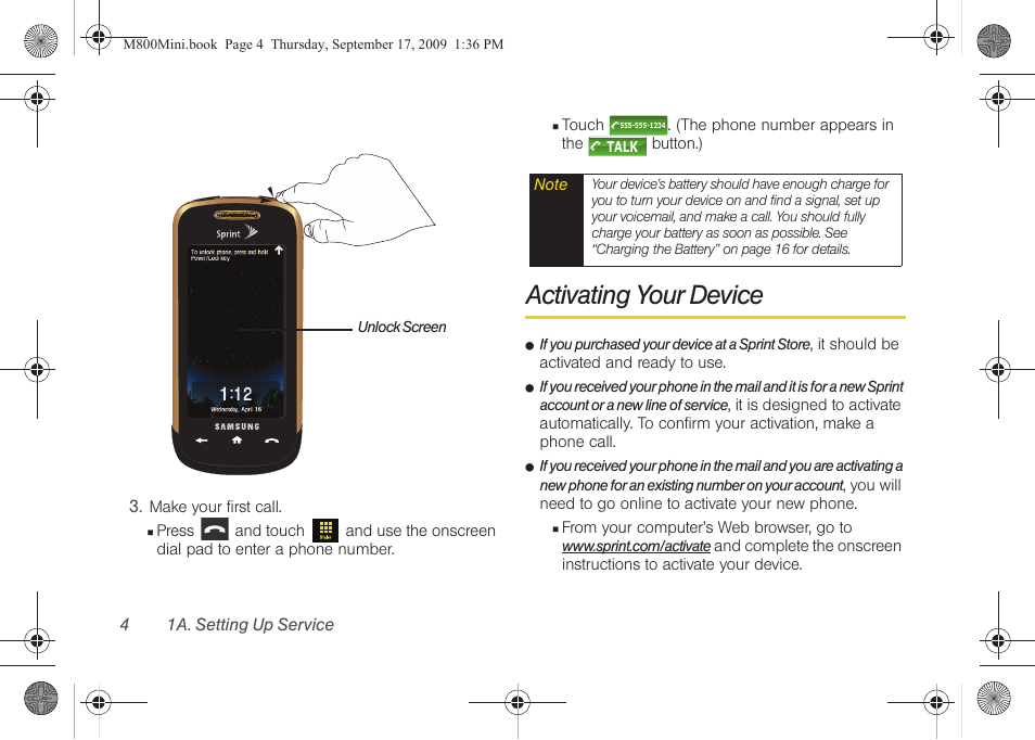 Activating your device | Samsung SPH-M810HAASPR User Manual | Page 16 / 235