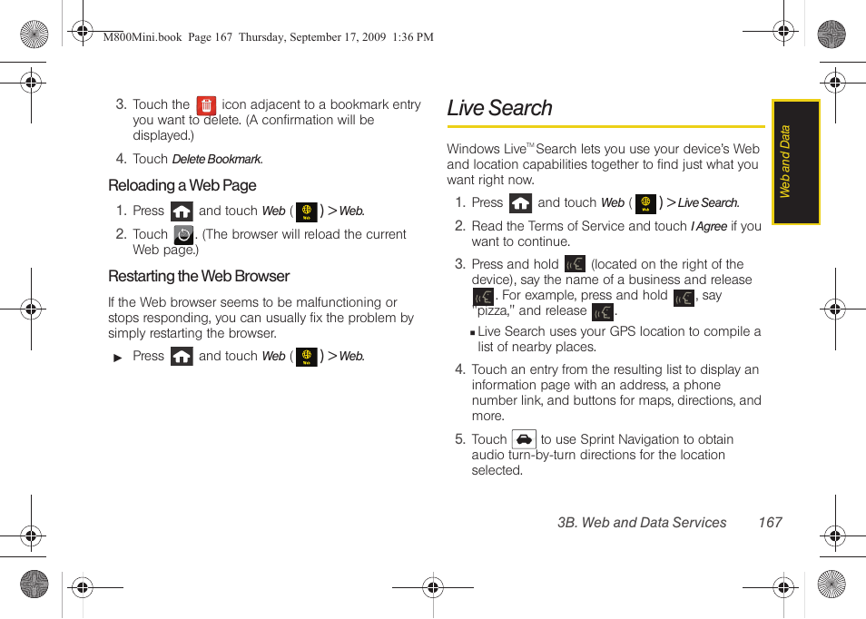 Live search | Samsung SPH-M810HAASPR User Manual | Page 179 / 235