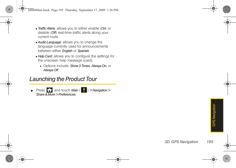 Launching the product tour | Samsung SPH-M810HAASPR User Manual | Page 207 / 235