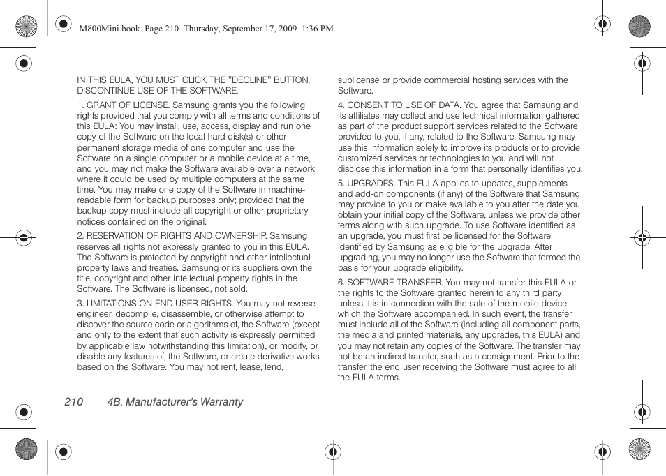 Samsung SPH-M810HAASPR User Manual | Page 222 / 235