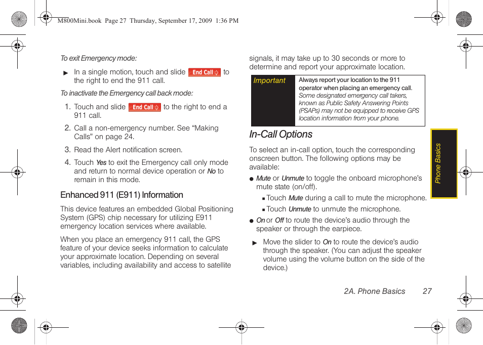 In-call options | Samsung SPH-M810HAASPR User Manual | Page 39 / 235